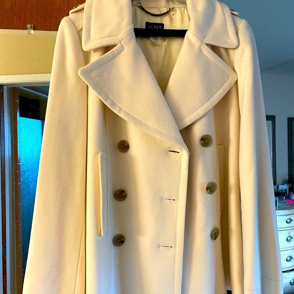 J Crew Cream Peacoat